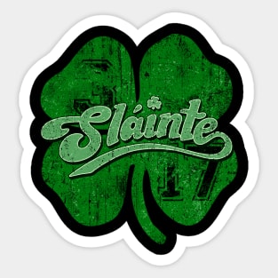 Vintage Slainte Cute Cheers Good Health Fun St Patricks Day Sticker